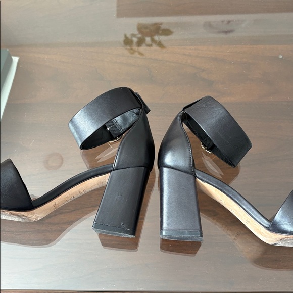 Via Spiga Black Leather Heel Sandals - Picture 9 of 11